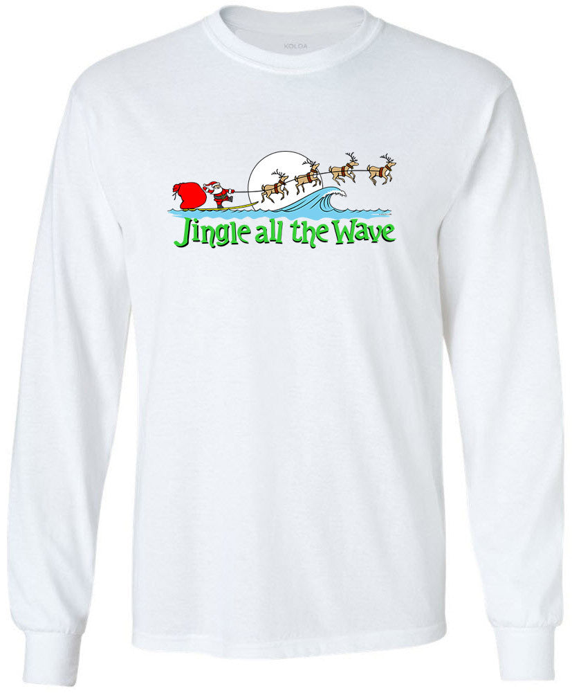 Koloa Jingle All The Wave Long Sleeve T-Shirt- White