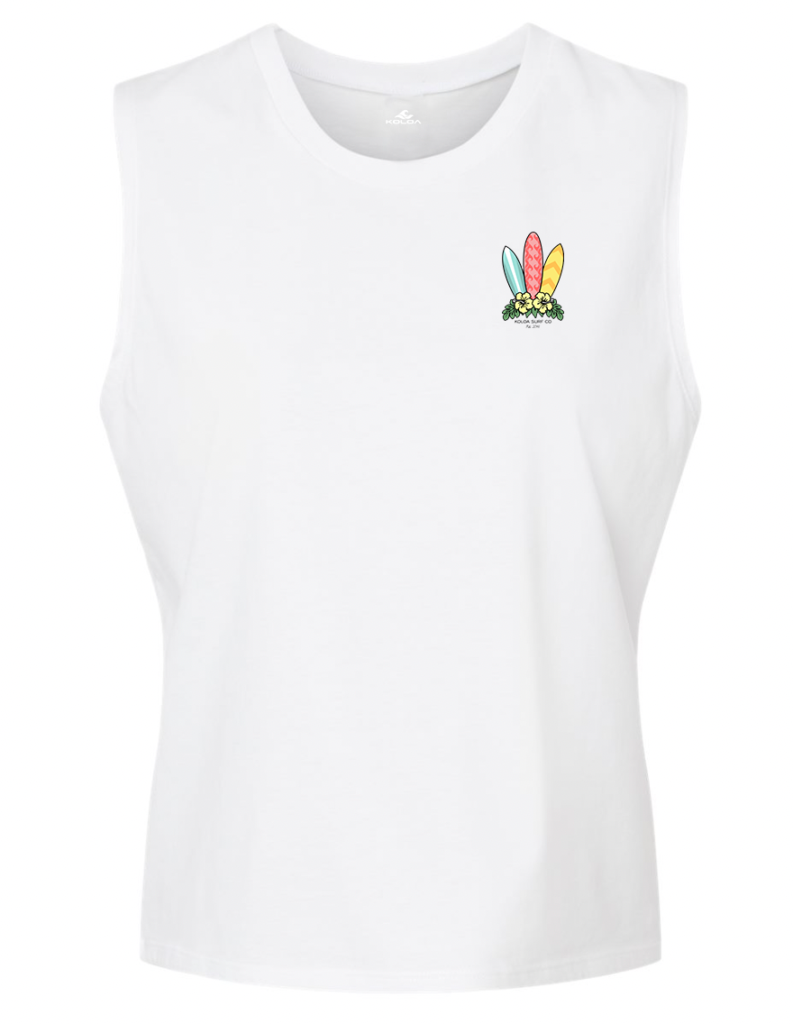 Koloa Quiver Muscle Tank - White