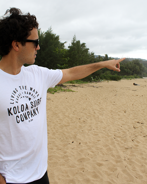 Koloa Simple Arch Tri-Blend T-Shirt - White/Black Logo