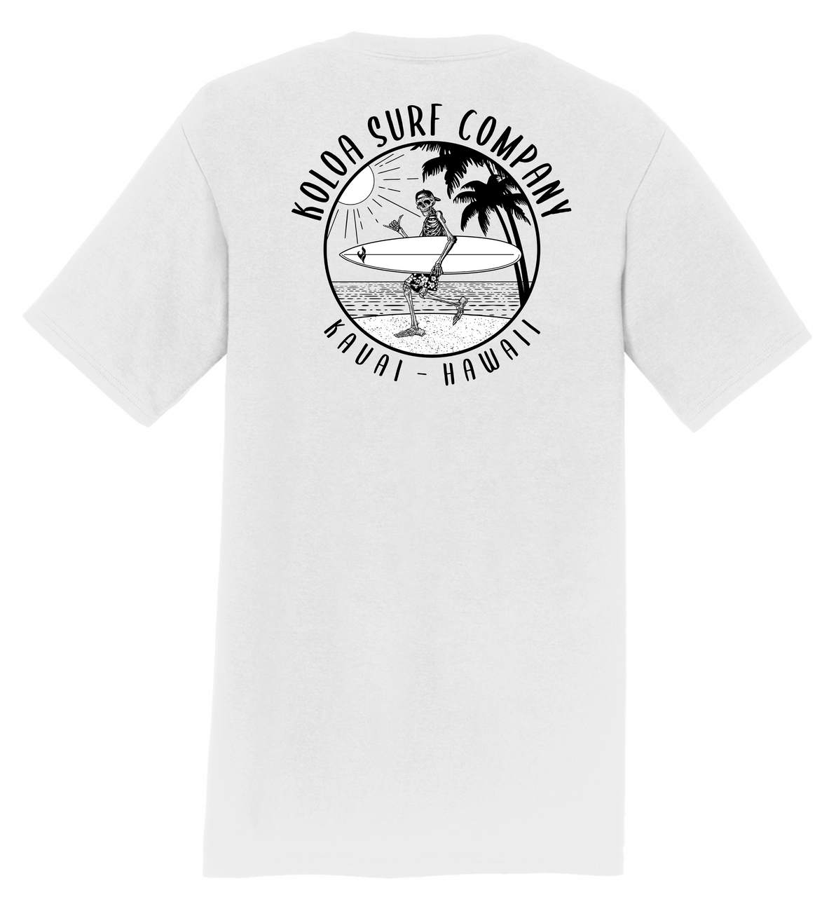 Koloa Skeleton Gone Surfin Lightweight T-Shirt - White