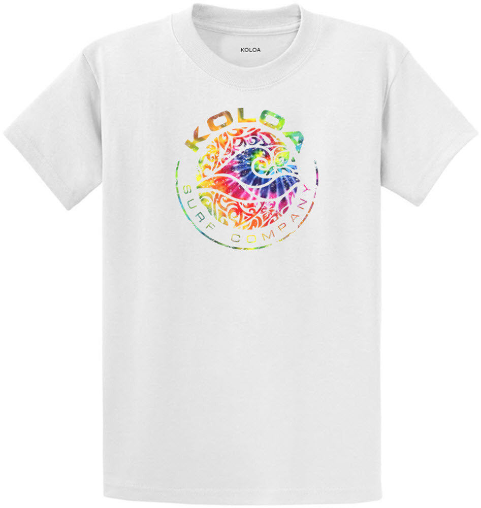 Rainbow Circle Wave Youth Long Sleeve T-Shirt- White